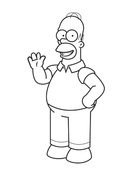 Draw Homer Simpson
