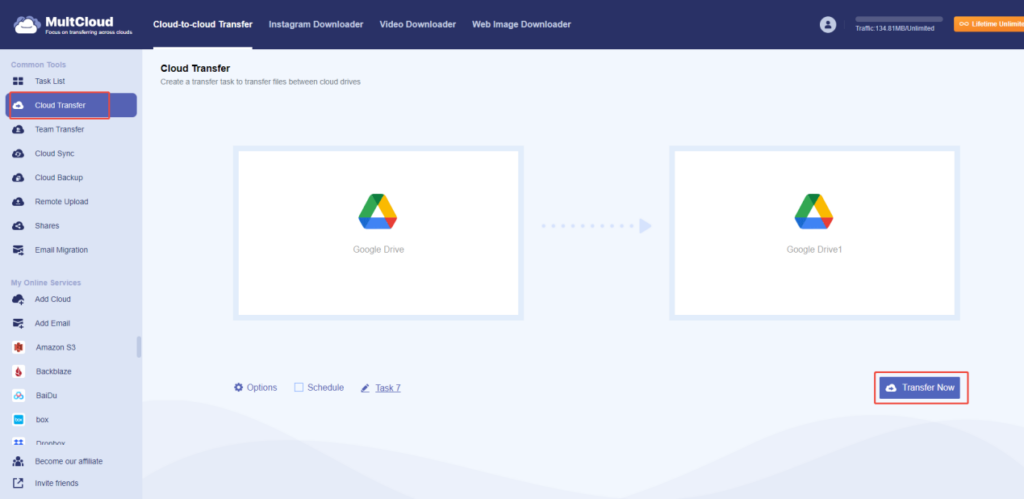 Start and Monitor the Transfer